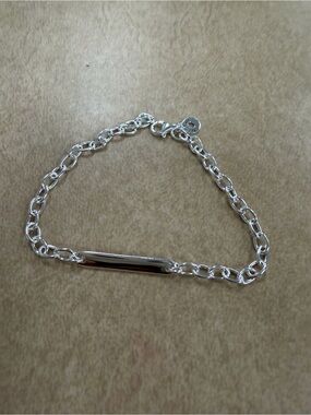 Pandora Polished Silver ID Chain Bracelet - Silver 7 inches new no box